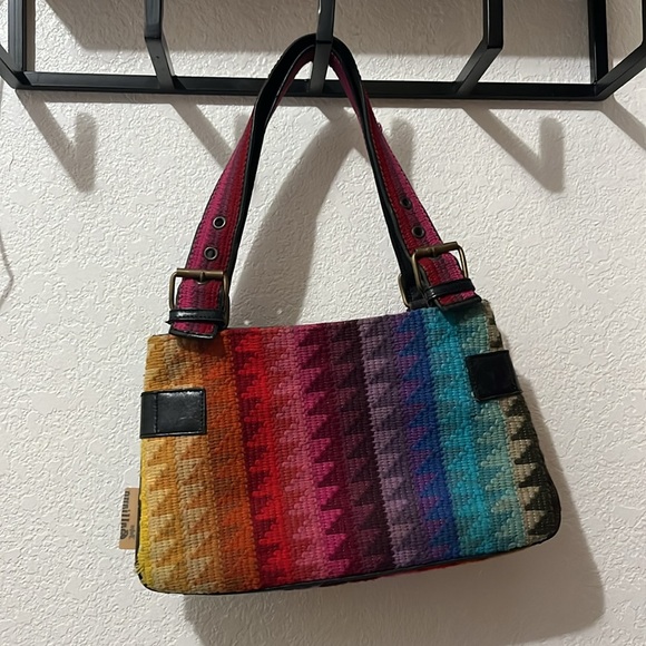 Y2K John Galliano rainbow knit bag - Picture 3 of 7